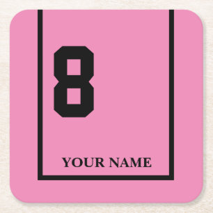 Dessous-de-verre Carré En Papier Derby Horse Race Pink 8 Personnalisé