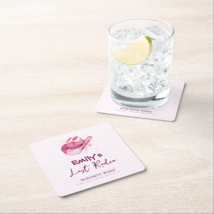 Dessous-de-verre Carré En Papier Dernier Week-end de l'Enterrement de Vie de Jeune