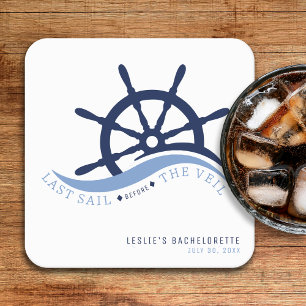 Dessous-de-verre Carré En Papier Dernière voile avant le Veil Helm Bachelorette Par