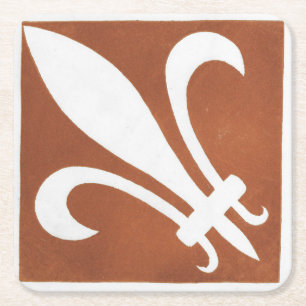 Dessous-de-verre Carré En Papier Design d'art celte irlandais Carrelage rouge