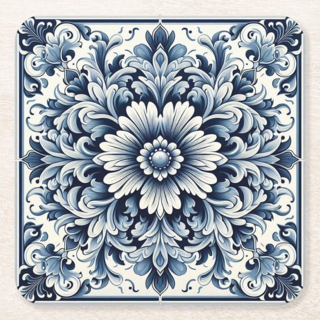 Dessous-de-verre Carré En Papier Design portugais (Devant)