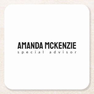 Dessous-de-verre Carré En Papier Design unique créatif minimaliste tendance