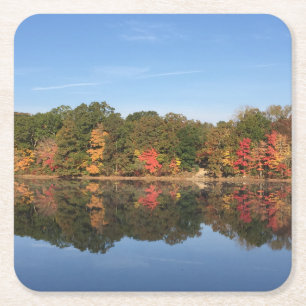 Dessous-de-verre Carré En Papier Dessous de verre à débordement automnal