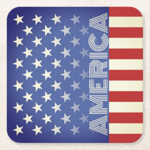 Dessous-de-verre Carré En Papier Dessous de verre à thème rustiques américains