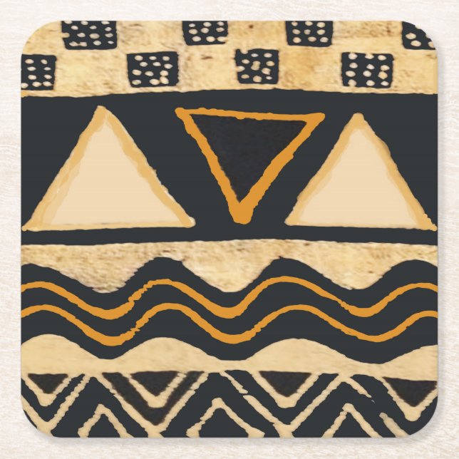Dessous-de-verre Carré En Papier Dessous de verre africains (Devant)