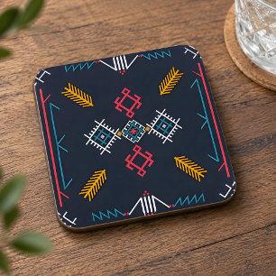 Dessous-de-verre Carré En Papier dessous de verre amazigh