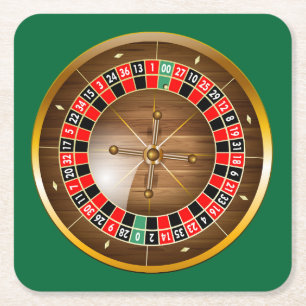 Dessous-de-verre Carré En Papier Dessous de verre américain très amusant Roulette