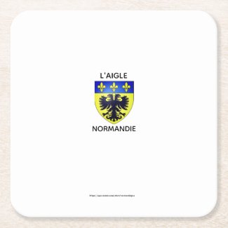 Dessous-de-verre Carré En Papier Dessous de verre - Blason de L'Aigle Normandie