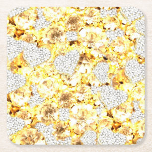 DESSOUS-DE-VERRE CARRÉ EN PAPIER DESSOUS DE VERRE BRILLANTS