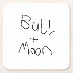 Dessous-de-verre Carré En Papier Dessous de verre Bull Moon "Red Days"