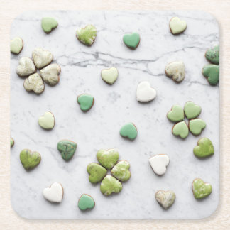 Dessous-de-verre Carré En Papier Dessous de verre cardiaques