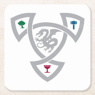 Dessous-de-verre Carré En Papier DESSOUS DE VERRE Carré DAoC avec noeud