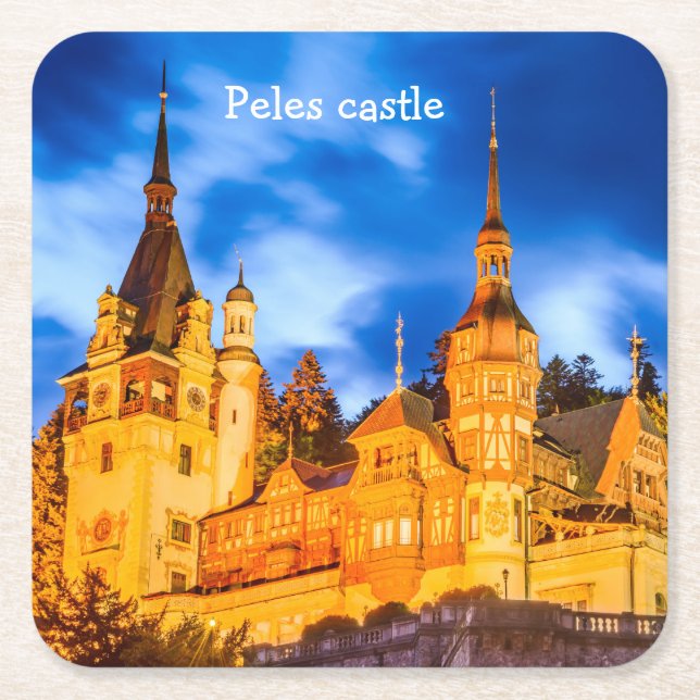 Dessous-de-verre Carré En Papier Dessous de verre Carrés personnalisés Peles (Devant)