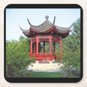 Dessous-de-verre Carré En Papier Dessous de verre chinois de salon de thé