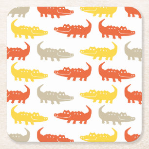 Dessous-de-verre Carré En Papier dessous de verre d'alligator