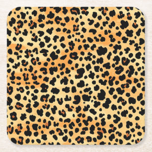 Dessous-de-verre Carré En Papier Dessous de verre de boisson Tiger Print