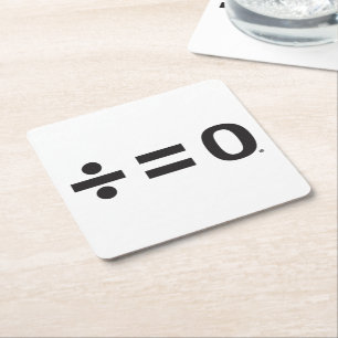 Dessous-de-verre Carré En Papier Dessous de verre de carré de symbole d'unité