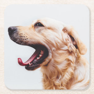 Dessous-de-verre Carré En Papier Dessous de verre de chiens mignons 1