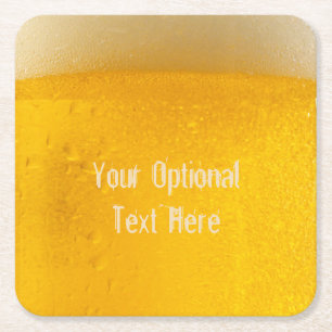 Dessous-de-verre Carré En Papier Dessous de verre de coutume de BIÈRE