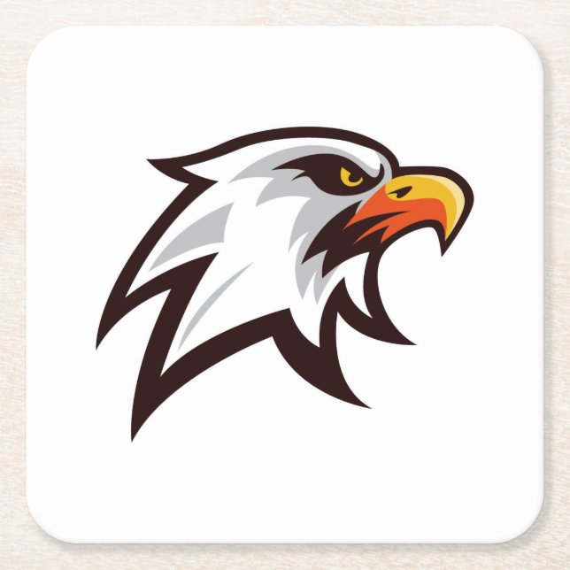 Dessous-de-verre Carré En Papier Dessous de verre de dessin très amusant Aigle (Devant)