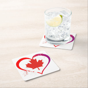 Dessous-de-verre Carré En Papier Dessous de verre de la fête du Canada