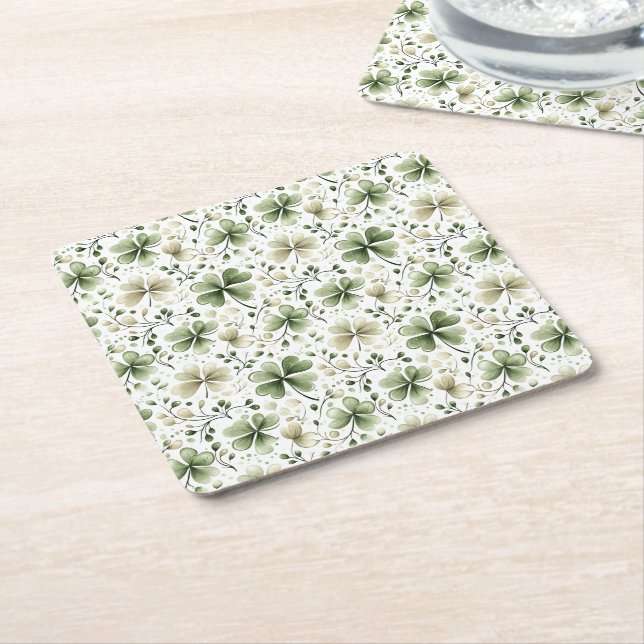 Dessous-de-verre Carré En Papier Dessous de verre de la Saint Patrick (Incliné)