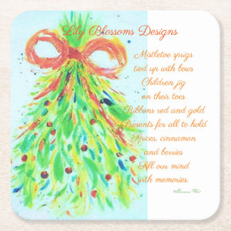 Dessous-de-verre Carré En Papier Dessous de verre de Noël