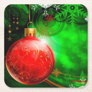 Dessous-de-verre Carré En Papier Dessous de verre de Noël