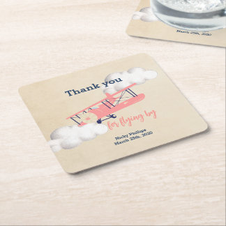 Dessous-de-verre Carré En Papier Dessous de verre de papier Carré d'avion,