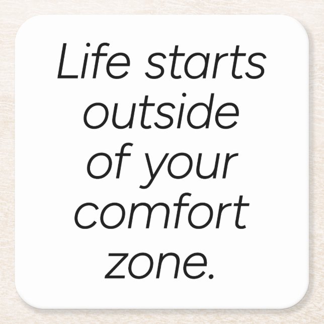 Dessous-de-verre Carré En Papier Dessous de verre de papier Comfort Zone (Devant)