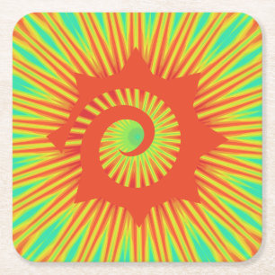 Dessous-de-verre Carré En Papier Dessous de verre de papier couleur rouge spirale p