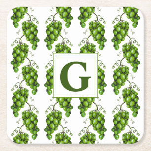 Dessous-de-verre Carré En Papier Dessous de verre de papier de raisins verts