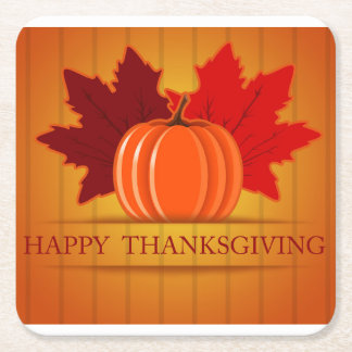 Dessous-de-verre Carré En Papier dessous de verre de papier de Thanksgiving