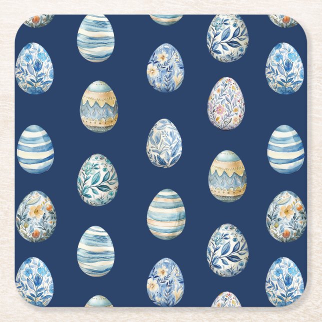 Dessous-de-verre Carré En Papier Dessous de verre de papier d'oeuf de Pâques (Devant)