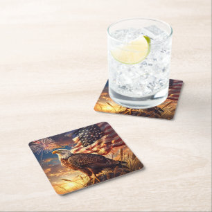 Dessous-de-verre Carré En Papier Dessous de verre de papier patriotique