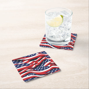 Dessous-de-verre Carré En Papier Dessous de verre de papier patriotique
