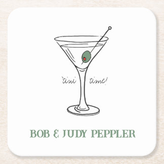 Dessous-de-verre Carré En Papier dessous de verre de papier personnalisés "tini tim
