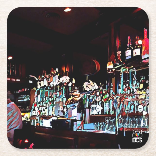 Dessous-de-verre Carré En Papier Dessous de verre de papier principaux d'airain de (Devant)