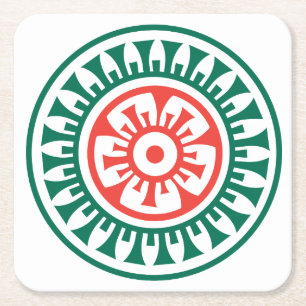 Dessous-de-verre Carré En Papier Dessous de verre de point d'heure-milliampère