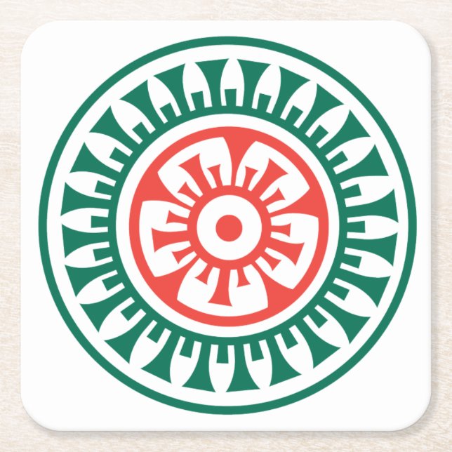 Dessous-de-verre Carré En Papier Dessous de verre de point d'heure-milliampère (Devant)