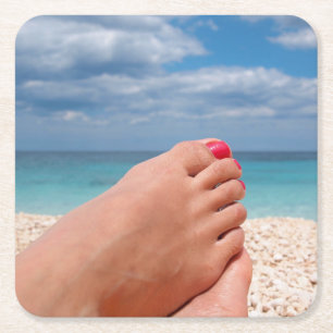 Dessous-de-verre Carré En Papier Dessous de verre de vacances d'été