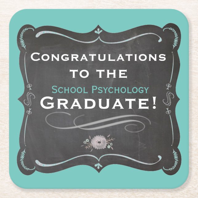 Dessous-de-verre Carré En Papier Dessous de verre d'études en psychologie scolaire (Devant)