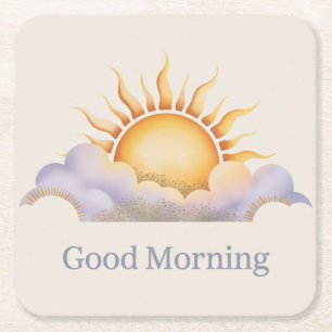 Dessous-de-verre Carré En Papier Dessous de verre du bon matin