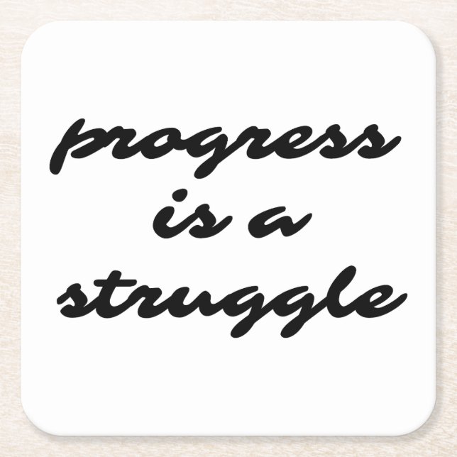 Dessous-de-verre Carré En Papier Dessous de verre du document d'avancement (Devant)