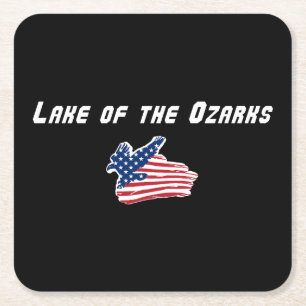 Dessous-de-verre Carré En Papier Dessous de verre du lac des Ozarks Missouri Eagle