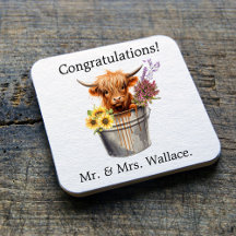 Dessous de verre écossais personnalisé, Idée cadea