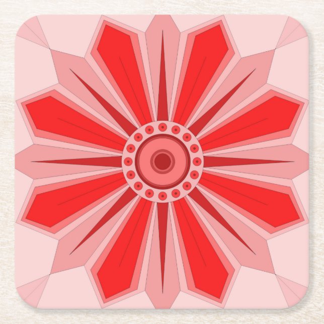 Dessous-de-verre Carré En Papier Dessous de verre en papier avec art (Devant)