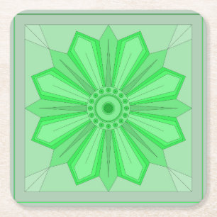 Dessous-de-verre Carré En Papier Dessous de verre en papier avec art