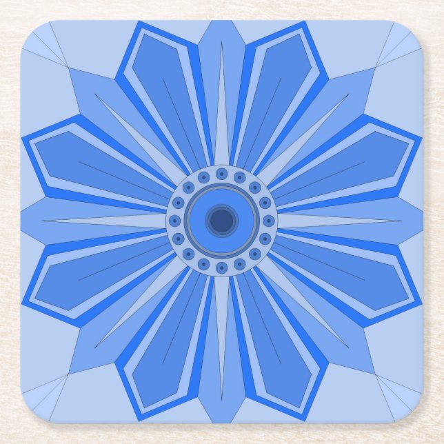 Dessous-de-verre Carré En Papier Dessous de verre en papier avec art (Devant)