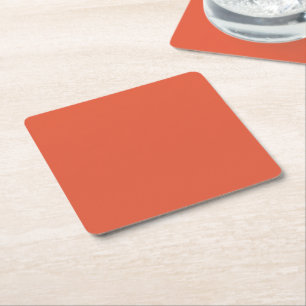Dessous-de-verre Carré En Papier Dessous de verre en papier carré orange choquant
